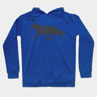 Halloween Design - Dog Skeleton Blue Hoodie